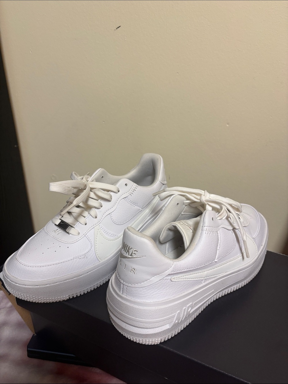 Nike Women’s White Platform Air Sneakers